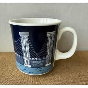 Fishs Eddy Mug New York City Bridges Brooklyn Verrazano Queensboro Ana Benaroya